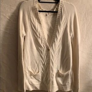 Cream Button Down Sweater